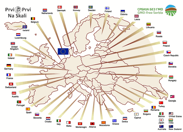 PRVI PRVI NA SKALI Srbiji bez GMO podrska na konferenciji u Berlinu Mapa EU