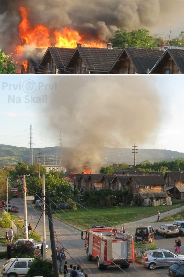 Gore barake u Čegarskoj, vatrogasci na terenu!