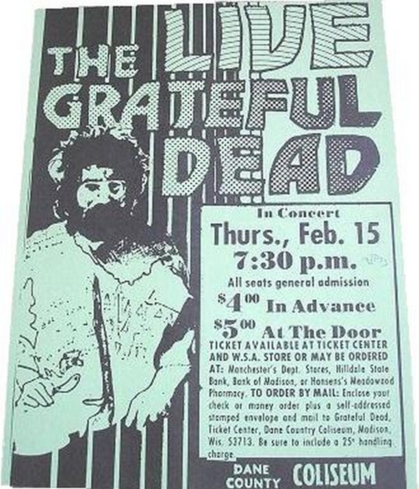 The Grateful Dead - Dane County Coliseum, 1973-02-15