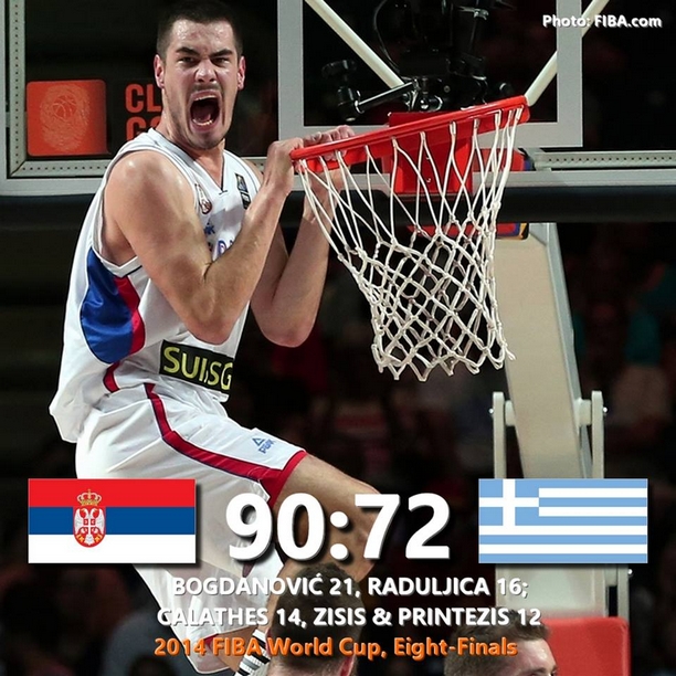Σερβία – Ελλάδα 90-72 / Serbia vs Greece Full Match Basketball World Cup 2014