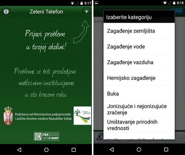 Startovala aplikacija ’zeleni telefon’