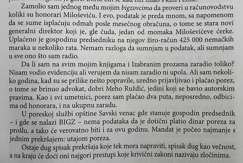 O Miloševićevom honoraru za knjigu ’Godine promena’, porezu...