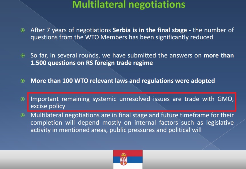 Šta Srbija gubi, a šta dobija članstvom u STO?