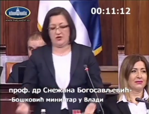 Ministarka Bogosavljević: 500kgx16din=80.000din ili 650€!?