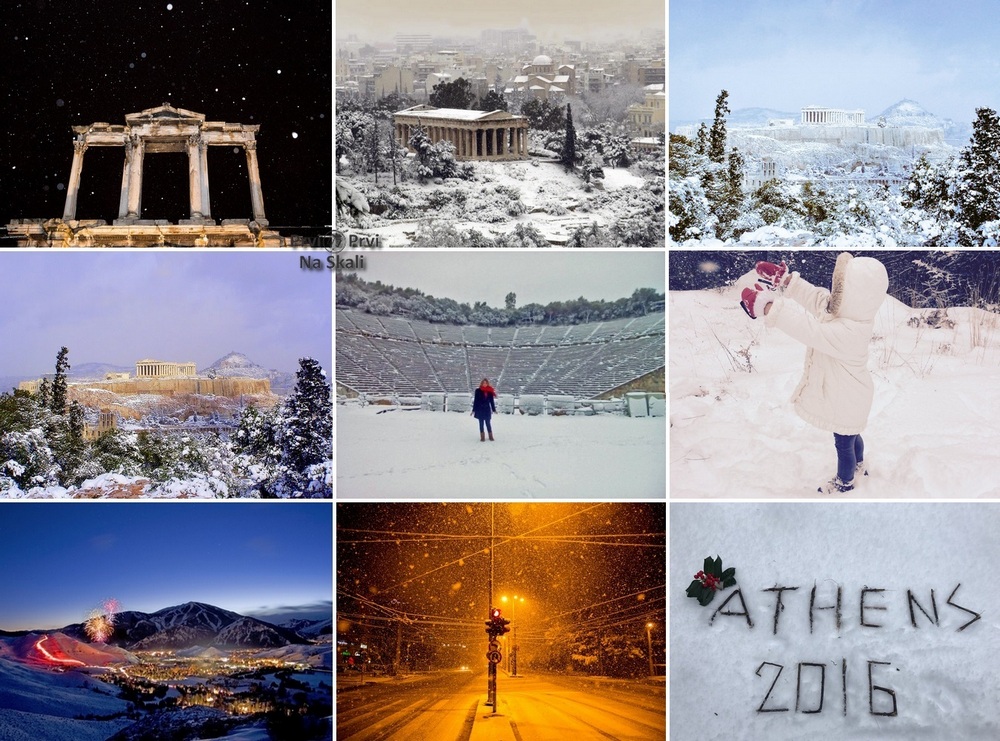 Atina pod snegom - decembar 2016.