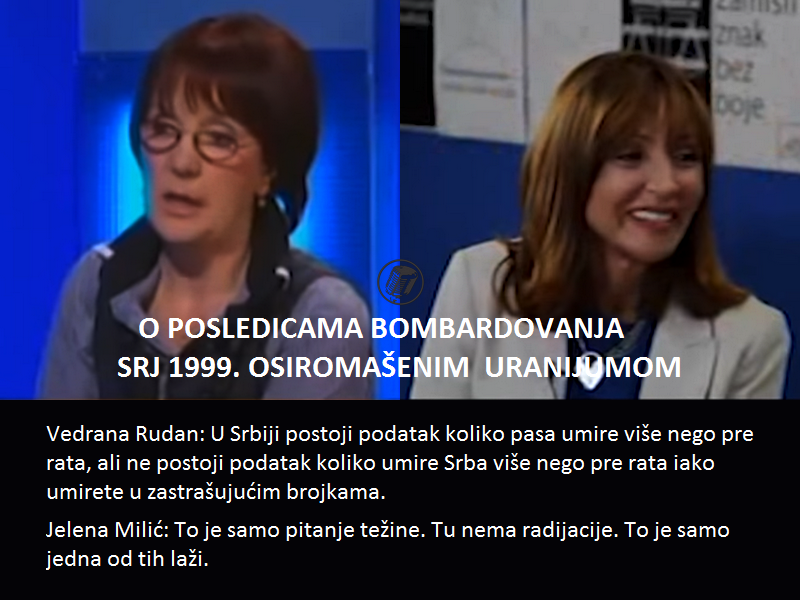 Rudan i Milić o posledicama bombardovanja SRJ 1999. osiromašenim uranijumom