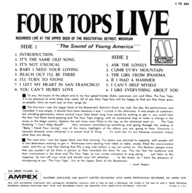 Four Tops - Live (Detroit 1966)