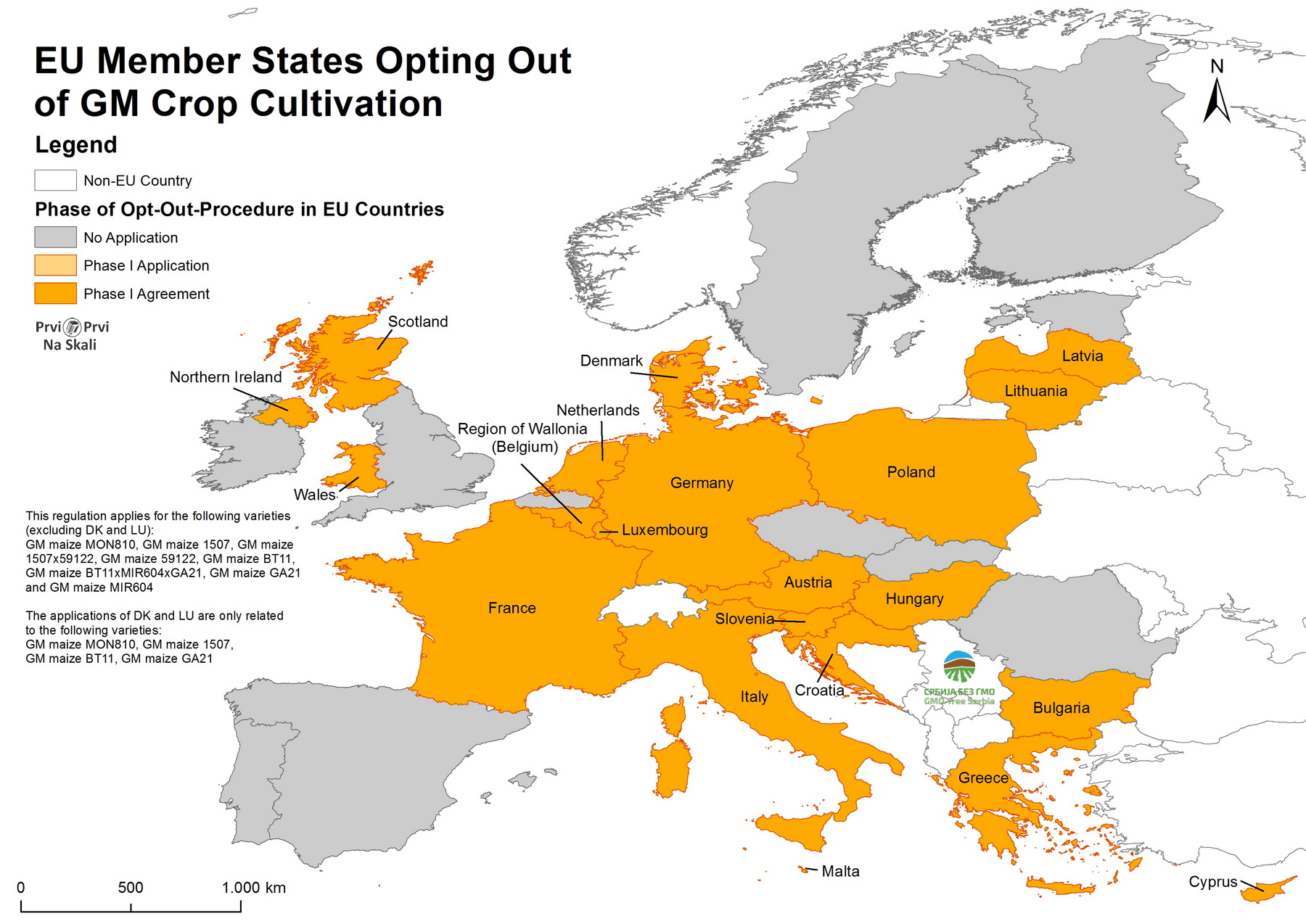 Većina zemalja EU odbija gajenje GM kultura