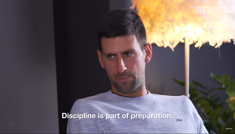 Novak Đoković: Disciplina je deo pripreme