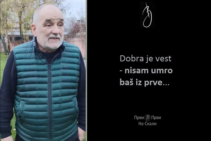 Balašević: Dobra je vest - nisam umro baš iz prve