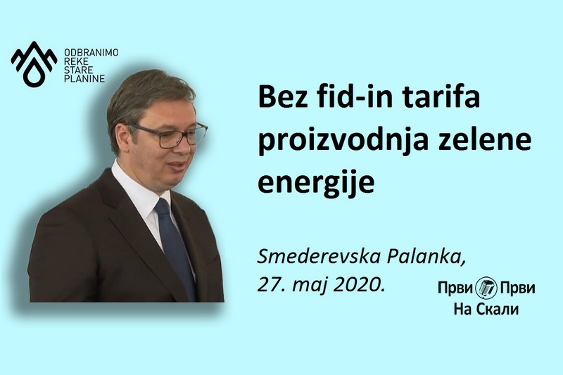 Vučić: Bez fid-in tarifa proizvodnja zelene energije