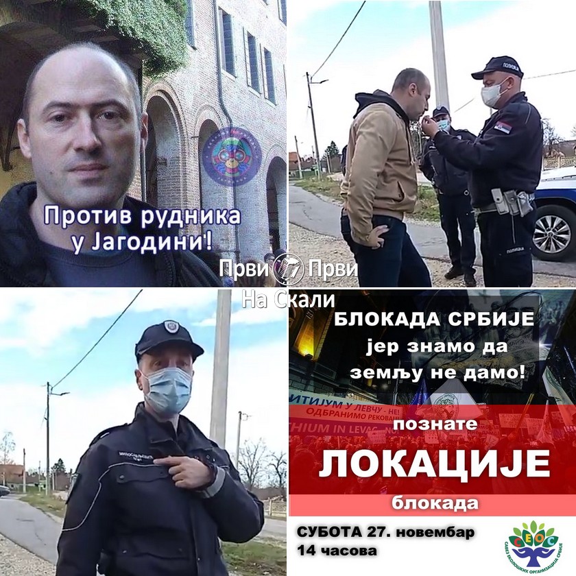 Intervencija policije u pozadini blokade na tromeđi Kragujevca, Jagodine i Rekovca (VIDEO)