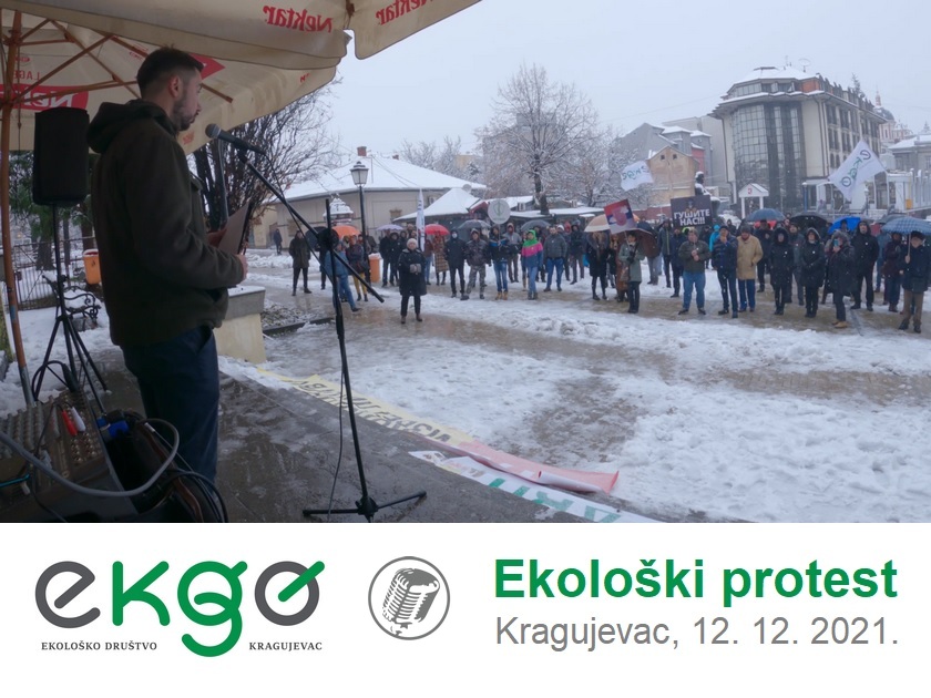 Ekološki protest - Kragujevac, 12. 12. 2021. (VIDEO)