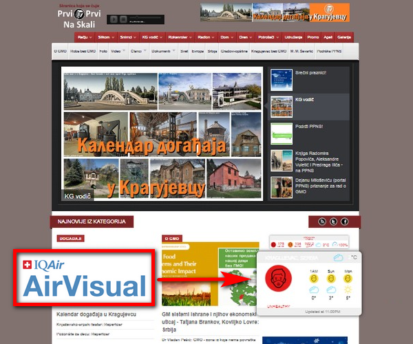 AirVisual na prvprvinaskali.com