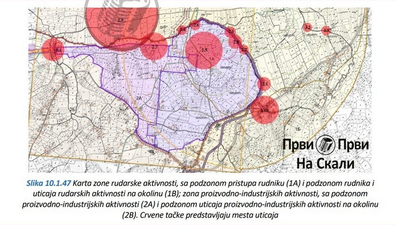 PRVI PRVI NA SKALI Prikaz zone rudarskih aktivnosti sa potencijalnim mestima uticaja 2022