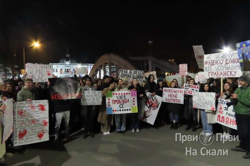 PRVI PRVI NA SKALI Masovan protest u Kragujevcu na poziv studenata 3