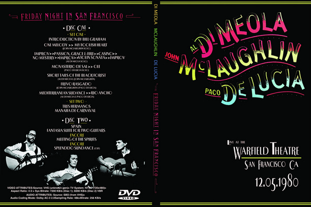Al Di Meola, John McLaughlin, Paco De Lucia - Warfield Theatre (San Francisco, 1980)