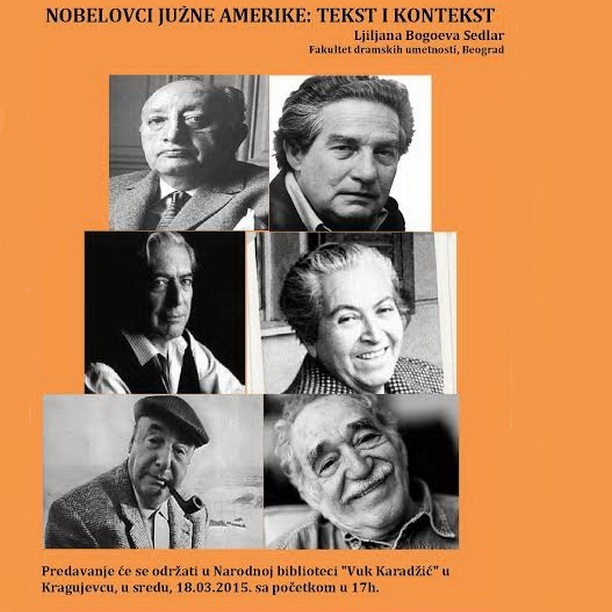 Predavanje o dobitnicima Nobelove nagrade za književnost iz Južne Amerike