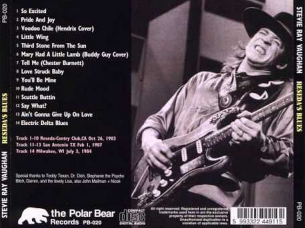 Stevie Ray Vaughan - Reseda’s Blues, Bootleg 1983