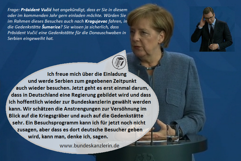 Merkel: Zadovoljna sam pozivom. Ne mogu da obećam program posete