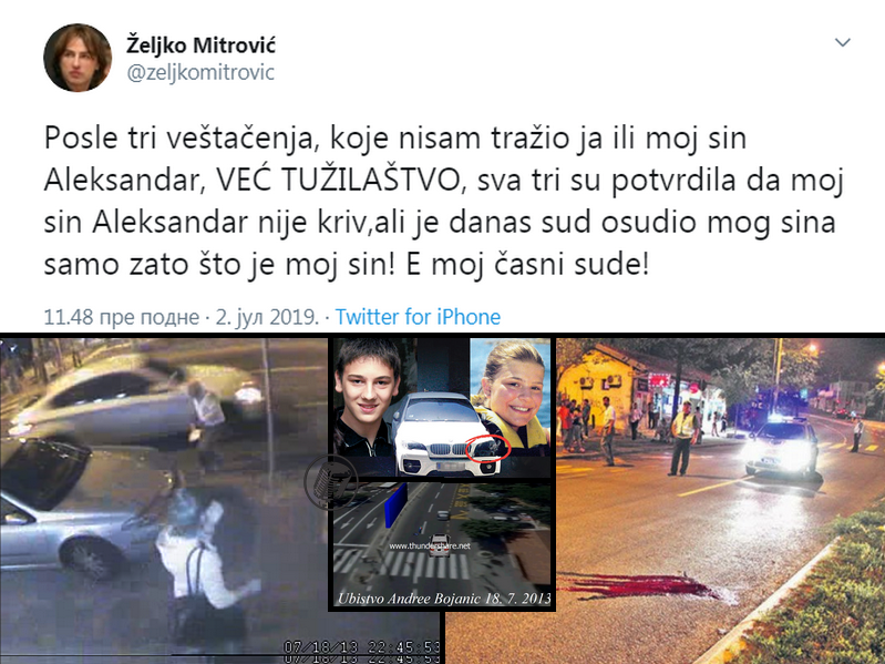 Željko Mitrović: Sud osudio mog sina samo zato što je moj sin!