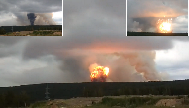 Masovne eksplozije u skladištu municije u Sibiru