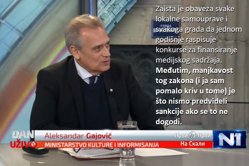 Državni sekretar Gajović: Nismo predvideli sankcije