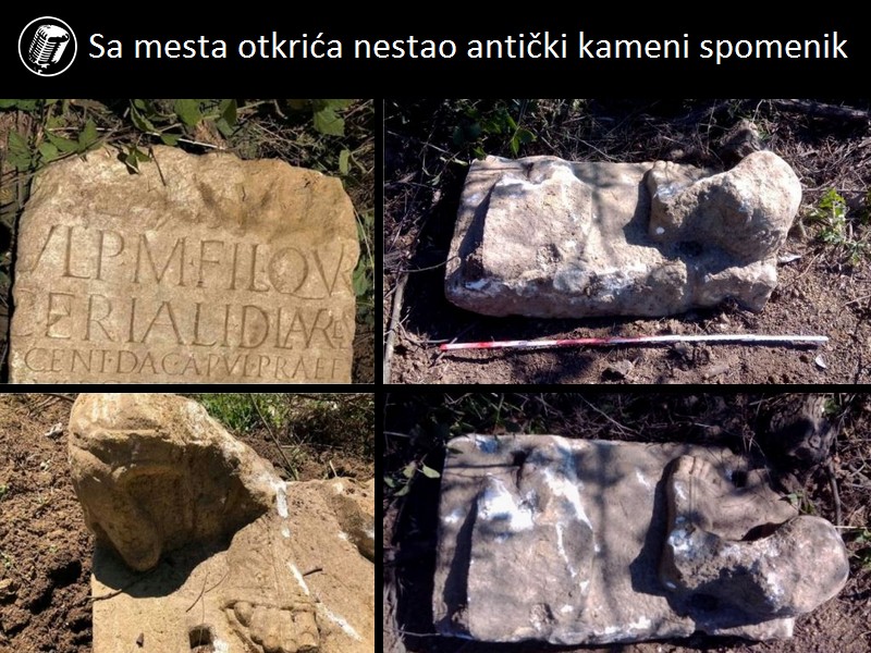Sa mesta otkrića nestao antički kameni spomenik