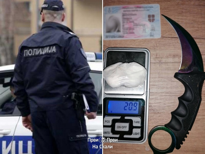 Kragujevčanin (24g) vozio drogiran, u autu pronađeni amfetamin i nož