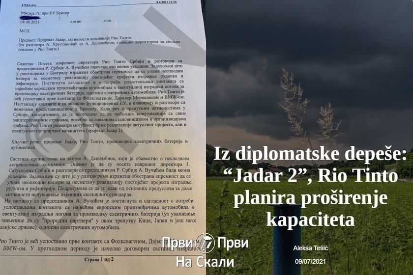 Birn: Iz diplomatske depeše - Jadar 2