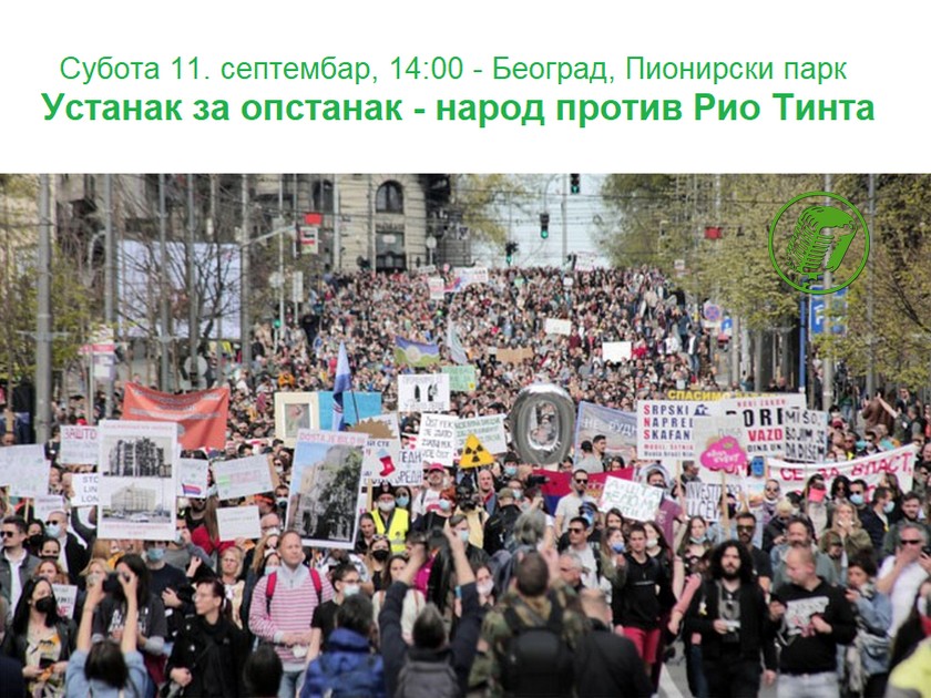 Ustanak za opstanak - narod protiv Rio Tinta (Beograd, 11. septembar)