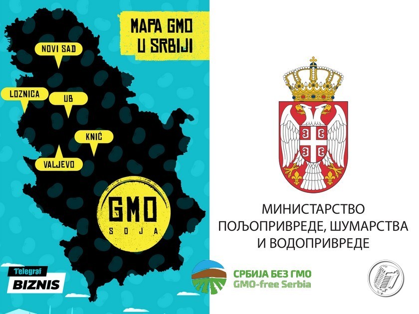 GMO soja na teritoriji Novog Sada, Valjeva, Кnića, Uba i Loznice