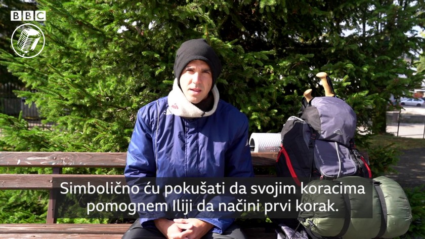 Ljubiša Šljivić korača od Zadra do Kragujevca za Iliju koji ne može da hoda (BBC, VIDEO)