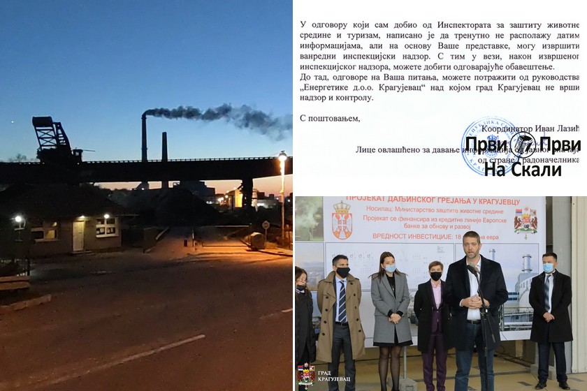 Kabinet gradonačelnika Kragujevca najavio vanredni inspekcijski nadzor Energetike, povodom zagađenja 31. oktobra