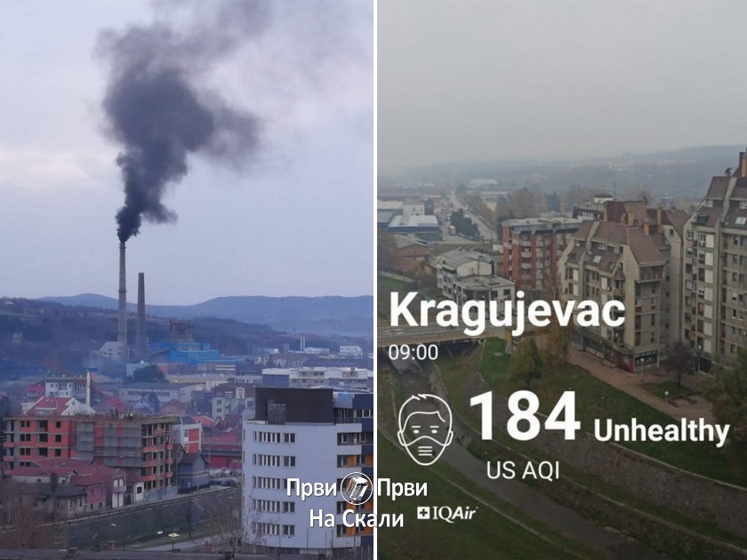 Jutro u Kragujevcu: Vazduh u crvenoj zoni
