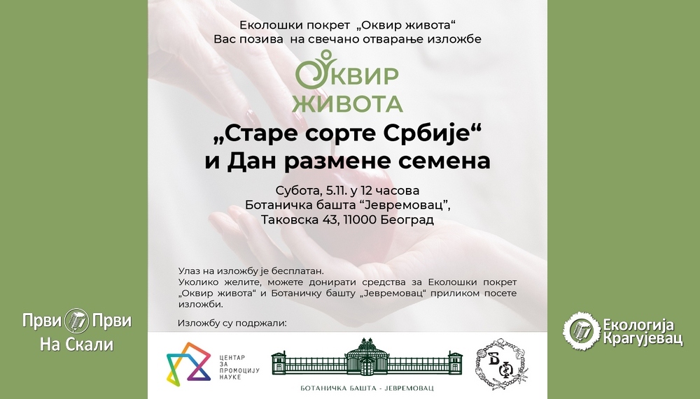 Predavanje dr Vladana Ugrenovića 29. oktobra (18:00) u okviru projekta ’Kragujevac bez GMO 2022’