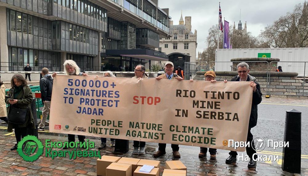 London: Koalicija domaćih i međunarodnih organizicija protiv projekta rudnika Rio Tinta u Jadru