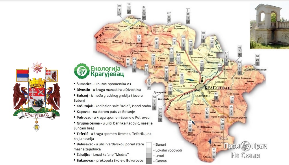 Nebezbedno osam javnih česama sa izvorskom vodom u Kragujevcu, dve bezbedne, jedna nekontrolisana