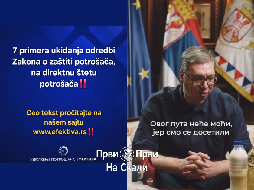 Dok Predsednik ’snižava’ cene, Efektiva ukazuje na ukidanje Zakona o zaštiti potrošača