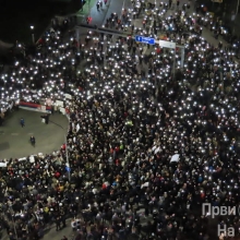 Oko 4.000 ljudi na protestu u Kragujevcu, a 50.000 na 12 lokacija u Srbiji