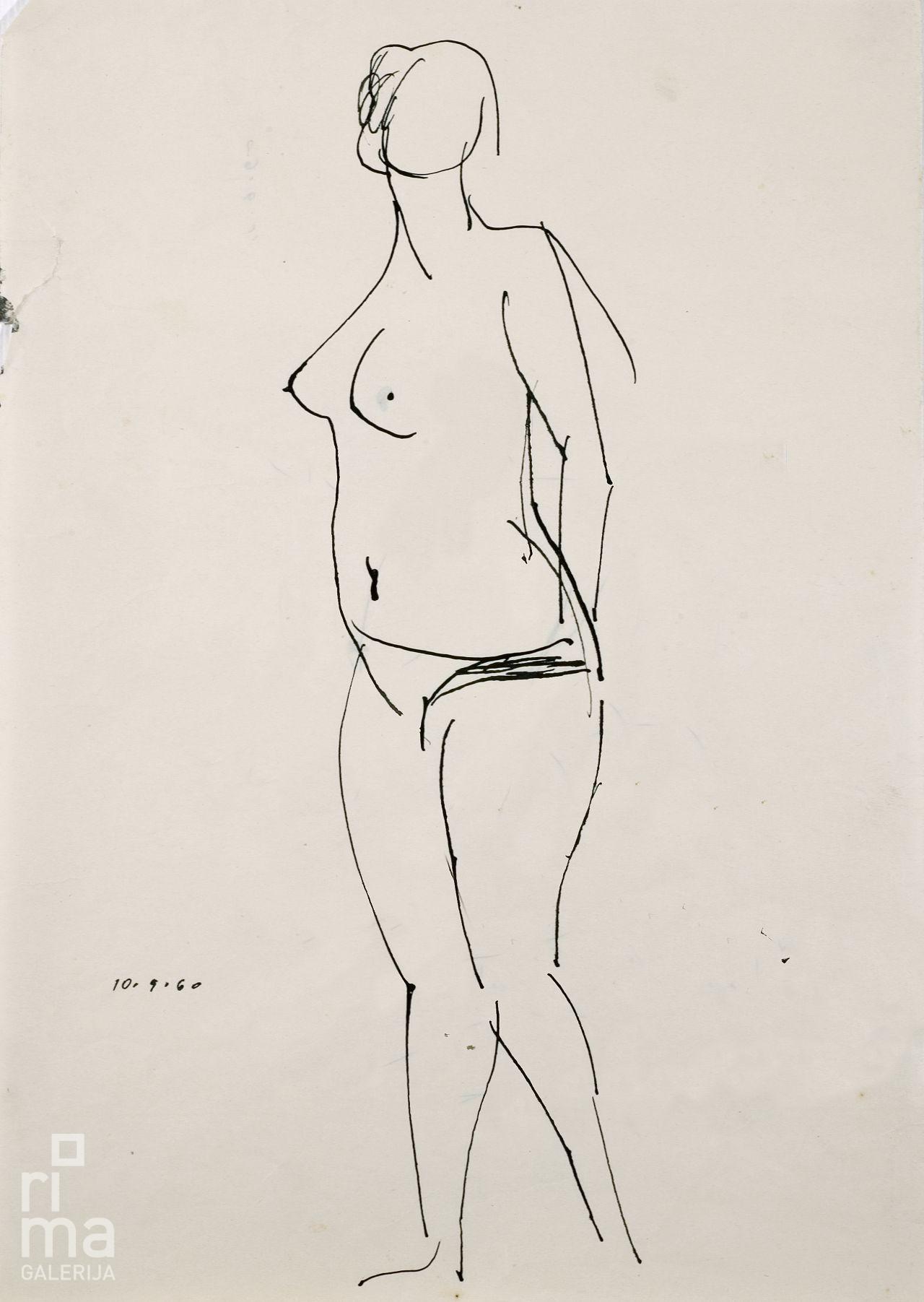 Akt, crtež, 1960.